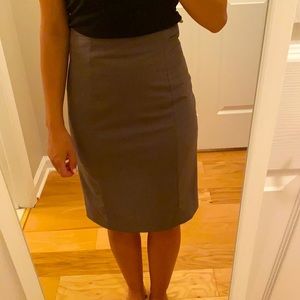 Taupe pencil skirt